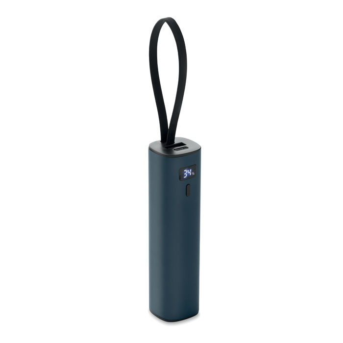 Batterie externe 5000 mAh 20W personnalisée Powertube Bleu marine